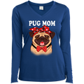 PUG MOM Ladies' LS Performance V-Neck T-Shirt