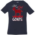 JUST A GIRL WHO LOVES GOATS Infant Jersey T-Shirt