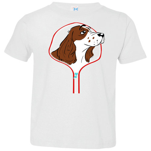 COCKER SPANIEL ZIP-DOWN Toddler Jersey T-Shirt