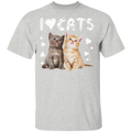 I LOVE CATS Youth 5.3 oz 100% Cotton T-Shirt