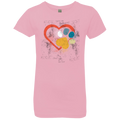 LOVE HEART PAW PRINT Girls' Princess T-Shirt