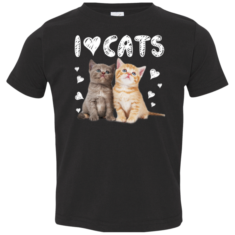 I LOVE CATS Toddler Jersey T-Shirt