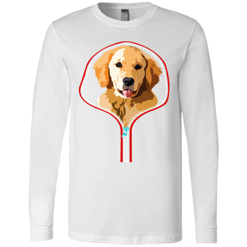GOLDEN RETRIEVER ZIP-DOWN Men's Jersey LS T-Shirt