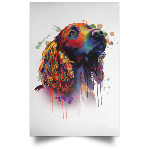 HAND PAINTED COCKER SPANIEL Portrait Poster