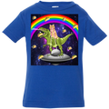 TACO KITTY RIDING T-REX LASER EYED Infant Jersey T-Shirt