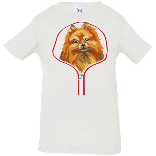 POMERANIAN ZIP-DOWN Infant Jersey T-Shirt