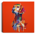 Hand Painted Vizsla Square Canvas .75in Frame