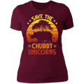 SAVE THE CHUBBY UNICORNS Ladies' Boyfriend T-Shirt