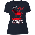 JUST A GIRL WHO LOVES GOATS Ladies' Boyfriend T-Shirt