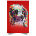 HAND PAINTED CAVALIER Satin Portrait Poster