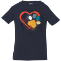 LOVE HEART PAW PRINT Infant Jersey T-Shirt