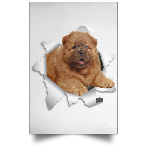 CHOW CHOW 3D Satin Portrait Poster