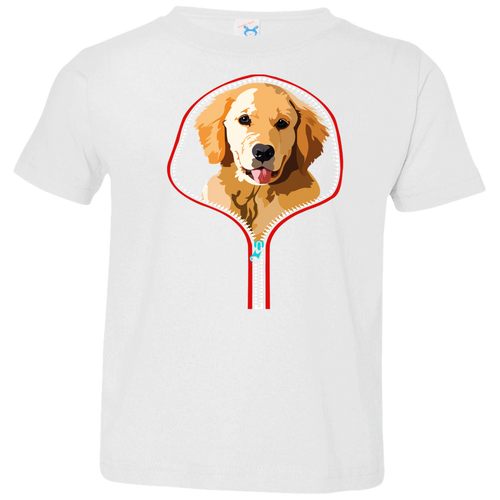 GOLDEN RETRIEVER ZIP-DOWN Toddler Jersey T-Shirt