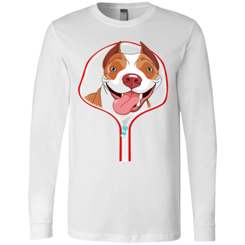 PITBULL ZIP-DOWN Men's Jersey LS T-Shirt