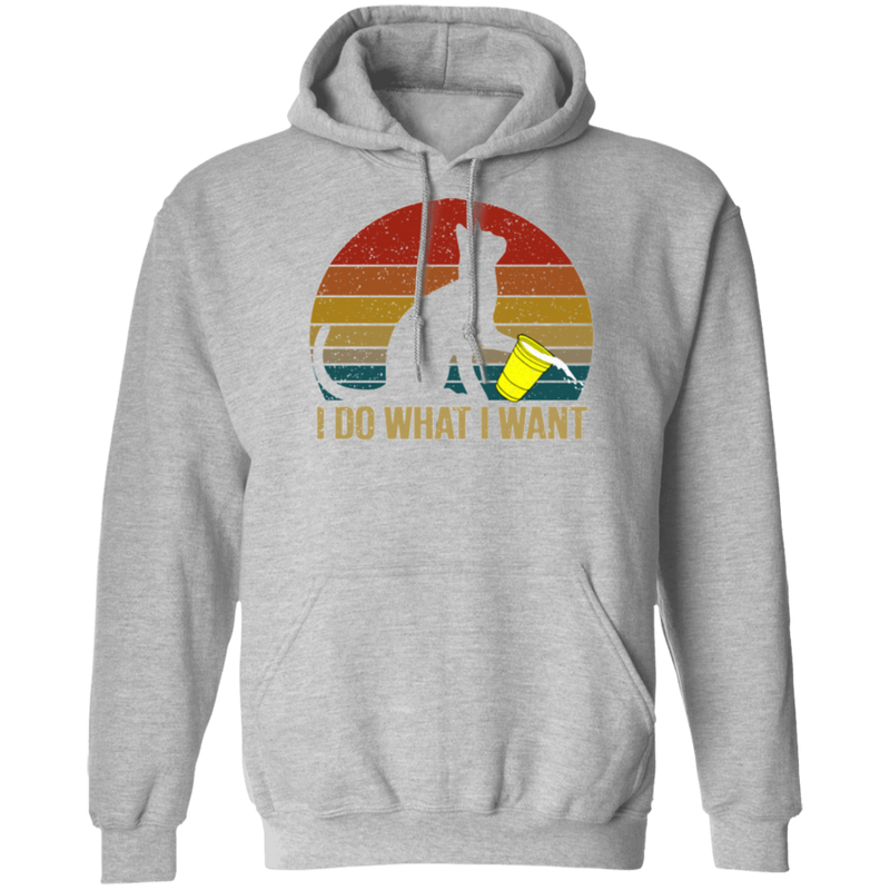 I DO WHAT I WANT LADIES Pullover Hoodie 8 oz.