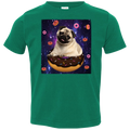 SPACE PUG RIDING DONUTS Toddler Jersey T-Shirt