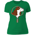 COCKER SPANIEL ZIP-DOWN Ladies' Boyfriend T-Shirt