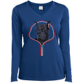 GREAT DANE ZIP-DOWN Ladies' LS Performance V-Neck T-Shirt