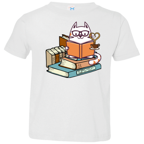 CATS TEA AND BOOKS Toddler Jersey T-Shirt