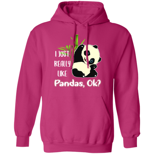 I REALLY LIKE PANDAS LADIES Pullover Hoodie 8 oz.