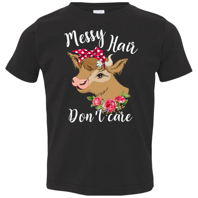 MESSY HAIR DON'T CARE Toddler Jersey T-Shirt