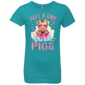 JUST A GIRL WHO LOVES PIGS Girls' Princess T-Shirt
