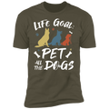 LIFE GOAL PET ALL THE DOGS Premium Short Sleeve T-Shirt