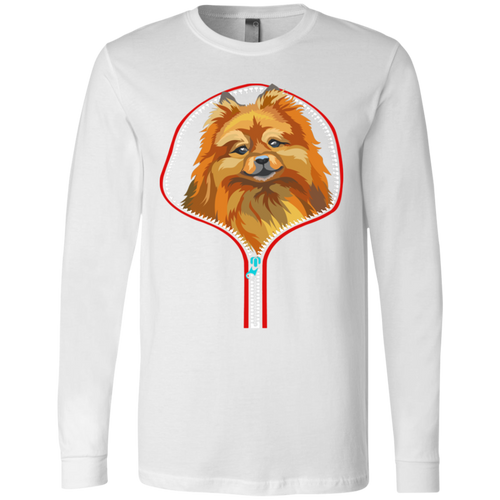 POMERANIAN ZIP-DOWN Men's Jersey LS T-Shirt