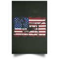 AMERICAN FLAG DACHSHUND Satin Portrait Poster