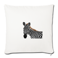 ZEBRA Throw Pillow Cover 17.5” x 17.5” - natural white