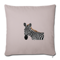 ZEBRA Throw Pillow Cover 17.5” x 17.5” - light taupe