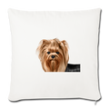 YORKSHIRE TERRIER Throw Pillow Cover 17.5” x 17.5” - natural white