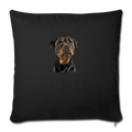 ROTTWEILER Throw Pillow Cover 17.5” x 17.5” - black