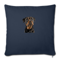 ROTTWEILER Throw Pillow Cover 17.5” x 17.5” - navy