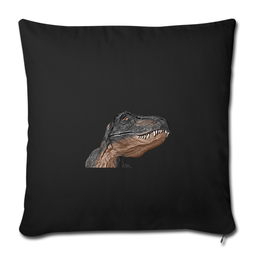 T-REX Throw Pillow Cover 17.5” x 17.5” - black