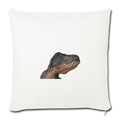 T-REX Throw Pillow Cover 17.5” x 17.5” - natural white