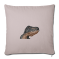 T-REX Throw Pillow Cover 17.5” x 17.5” - light taupe