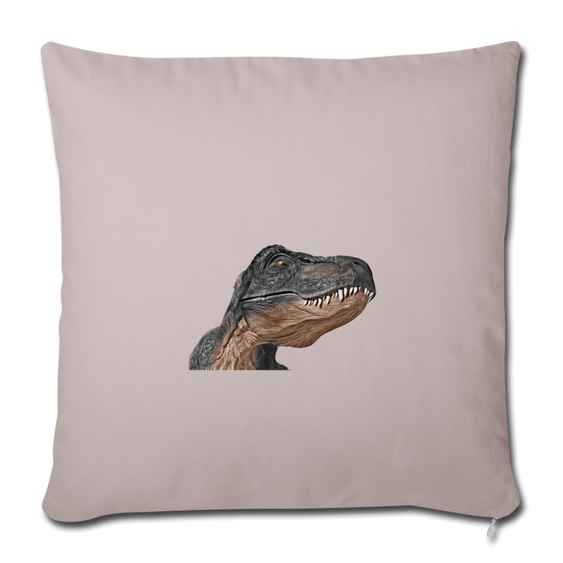 T-REX Throw Pillow Cover 17.5” x 17.5” - light taupe