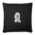 POODLE Throw Pillow Cover 17.5” x 17.5” - black