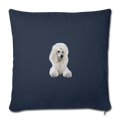 POODLE Throw Pillow Cover 17.5” x 17.5” - navy