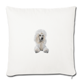 POODLE Throw Pillow Cover 17.5” x 17.5” - natural white
