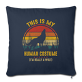 Im really a wolf Throw Pillow Cover 17.5” x 17.5” - navy
