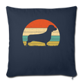 Doxie Dachshund Dog Throw Pillow Cover 17.5” x 17.5” - navy