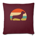 Doxie Dachshund Dog Throw Pillow Cover 17.5” x 17.5” - burgundy