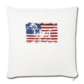 American Flag Dachshund Dog Lover 4th of July Throw Pillow Cover 17.5” x 17.5” - natural white