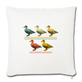 5 LITTLE DUCKLINGS Throw Pillow Cover 17.5” x 17.5” - natural white