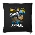 OTTER Throw Pillow Cover 17.5” x 17.5” - black