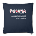 Pawma Throw Pillow Cover 17.5” x 17.5” - navy