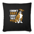 Boxer dog Funny T-shirt for Dog Mom Throw Pillow Cover 17.5” x 17.5” - black