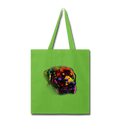 Hand Painted Rotweiler Tote Bag - lime green